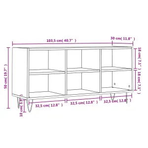 Berkfield TV Cabinet Brown Oak 103.5x30x50 cm Engineered Wood