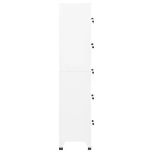 Berkfield Locker Cabinet White 38x40x180 cm Steel