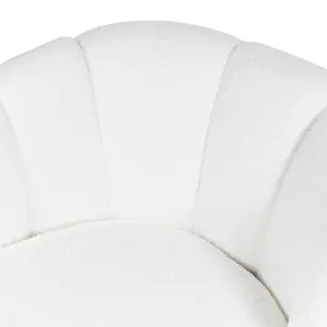 Right Hand Boucle Chaise Lounge Off-White ALLIER