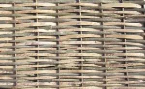 Split Hazel Hurdle Fence Panel Natural 6ft x 6ft Handwoven Weave