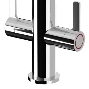 GoodHome kamut Chrome-plated Kitchen Twin lever Tap