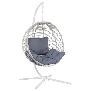 Hanging Chair with Stand ARCO Fabric White