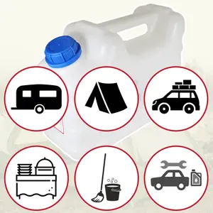 SPARES2GO Large Water Container Can Portable Storage Tank with Tap for Camping Caravan Travel Catering Cleaning (10L)