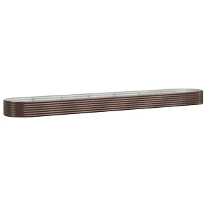 Berkfield Garden Planter Powder-coated Steel 544x100x36 cm Brown