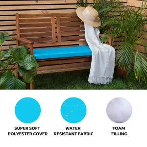 Blue Garden Bench Seat Cushion Non Slip Comfortable Patio Bench Cushions Swing Cushions