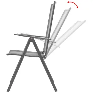 Berkfield Stackable Garden Chairs 2 pcs Steel Grey