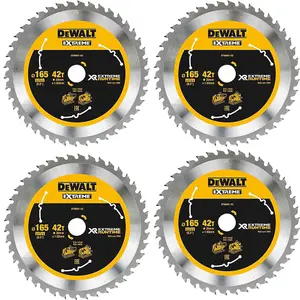 4 X Dewalt DT99561 165mm x 20mm 42T Extreme Runtime FlexVolt Plunge Saw Blade