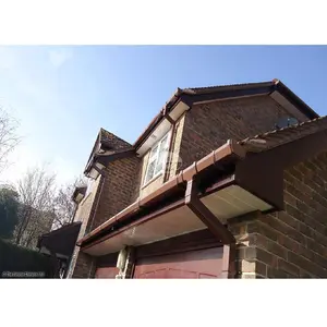 4 x Brown Square Fascia Gutter Brackets, Freeflow 114mm Rain Water Systems