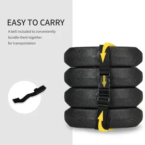 Outsunny Gazebo Weights Set of 4 with Reinforce Pins and Easy Carry Belt, 12KG