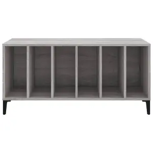 vidaXL Record Cabinet Grey Sonoma 100x38x48 cm Engineered Wood