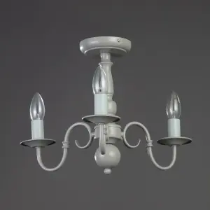 Litecraft Trudi Grey 3 Arm Ceiling Light