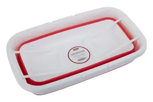 Maison by Premier Averill Collapsible Red White Rectangular Basket