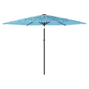 Berkfield Garden Parasol with Steel Pole Blue 288x288x225 cm