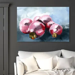 Pink Ornaments - Wrapped Canvas Print 61 cm H x 91.4 cm W x 3.8 cm D