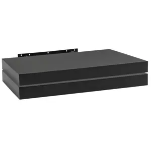 Gauti 2 Piece Floating Shelf (Set of 2) Dark Grey / 3.8cm H x 80cm W x 22.9cm D