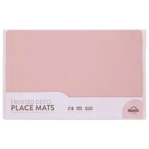 Maison by Premier 4Pc Frosted Deco Pink Placemats