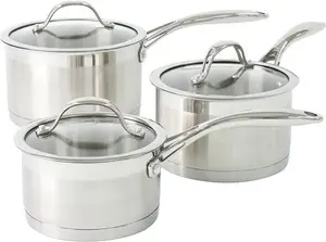 3 Piece Induction Stainless Steel Saucepan Set - Cookware By Procook