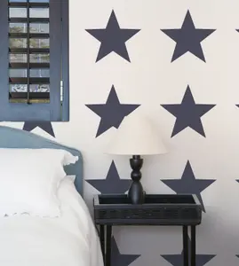 Galerie Deauville 2 Blue Big Star Smooth Wallpaper