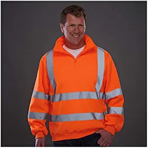 Yoko Mens Hi Vis 1/4 Zip Sweatshirt