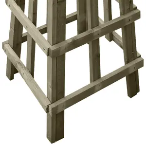 Large Wooden Garden Obelisk Pyramid Plant Support Climbing Frame Trellis (H.1828 x W.390 x L.350)