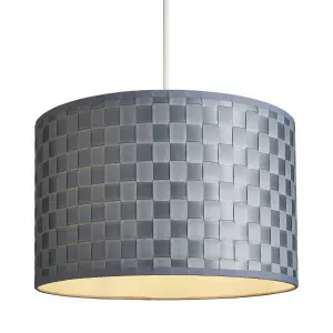 Inlight Juno Silver effect Woven Lamp shade (D)35cm