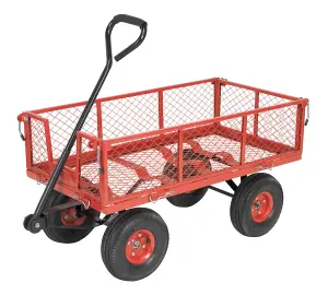 Sealey Platform Truck with Removable Sides Pneumatic Tyres 200kg Capacity CST997