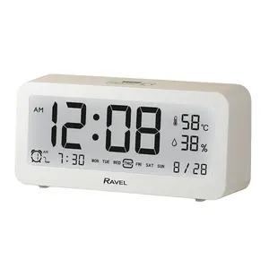 Devon Digital Electric Alarm Tabletop Clock White