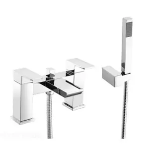 Nes Home Neath Waterfall Basin Mono Tap & Bath Shower Mixer Tap Chrome