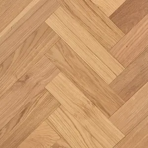 Lusso Carrara Luxe Natural Brushed & Oiled Oak Herringbone Engineered Wood Flooring