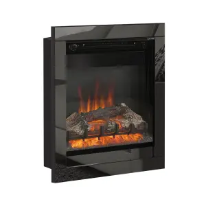 Be Modern Hagen 2kW Black Chrome effect Electric Fire (H)565mm (W)460mm (D)140mm