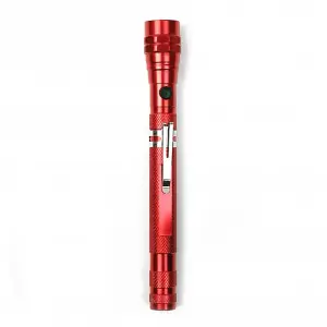 MagTorch Magnetic Torch with Extendable Flexible LED Light for DIY, Crafts, Carpentry and Tradesmen - Red