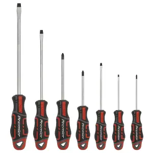 Sealey Screwdriver Set With Hanging Holes 7 Pieces Kit GripMAX Red AK4321