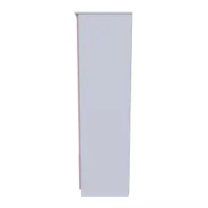 Harrow 2 Door 2 Drawer Wardrobe in Kobe Pink & White (Ready Assembled)