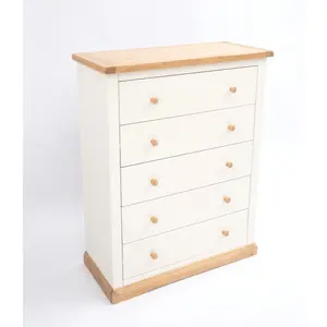 Trevi 5 Drawer Chest of Drawers Wood Knob