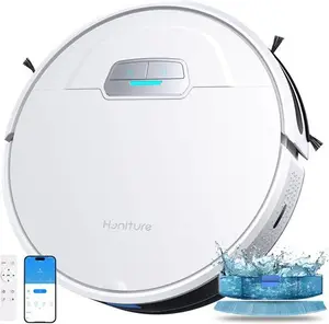 HONITURE Robot Vacuum Cleaner With Mop, 4000Pa Strong Suction, G20 Robotic Vacuums With Carpet Booster, Wi-Fi/APP/Alexa/Remote, 7.6-In Ultra Thin,