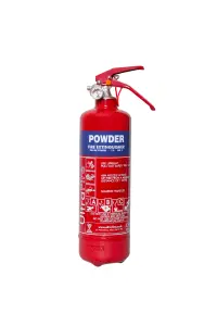 UltraFire 1kg Dry Powder Fire Extinguisher with Wall Bracket - Suitable for Class A,B & C Fires