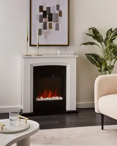 Electric Fireplace Heater NYIRI White