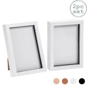 Nicola Spring - 3D Box Photo Frames - A5 (6 x 8") - Pack of 2