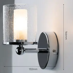 Frosted Glass 3.5W LED Bathroom Wall Light