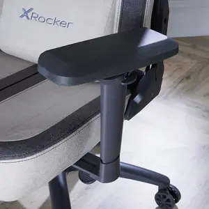 X-Rocker Onyx PC Office Gaming Chair, Ergonomic Computer Desk Chair, Velvet & Fabric with Lumbar Support - GREY