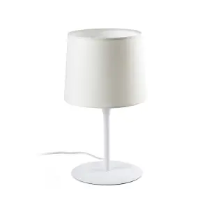 Luminosa Conga Table Lamp Round Tapered White, E27