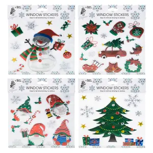 Christmas Stickers 1 x Varied Design 21cm x 21cm Christmas Themed