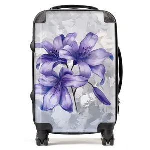 Purple Lilies Suitcase - Cabin