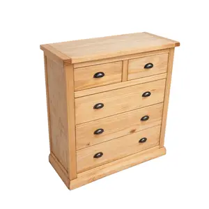 Lucca 5 Drawer Chest of Drawers Brass Cup Handle