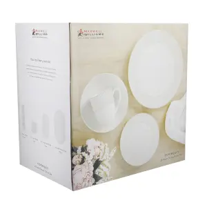 Maxwell & Williams Dinner Stoneware Kitchen Dining White Set 16pc