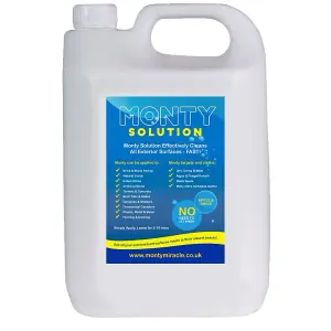 Monty Miracle Fast Patio Cleaner - 5 Litre Outdoor & Garden Surface Cleaner for Patio, Decking, Fencing, Stone, Concrete & Many