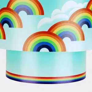 First Choice Lighting Set of 2 Rainbow Design Ceiling Light Shades