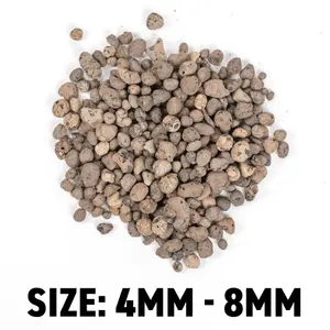 5l growing media-clay pebbles,medium size 4-8mm, pot plant topper,hydroponics,washable & reusable