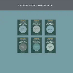 Rust-Oleum Mid Blue Matt Kitchen Wall Paint Tester Samples - 10ml