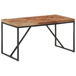 Byxbee Sled Dining Table Brown / Black / 76cm H x 140cm L x 70cm W